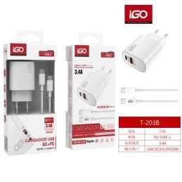 CARGADOR USB+TIPO-C CON...