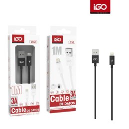 CABLE LIGHTNING  3A 1M NEGRO