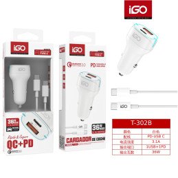 CARGADOR DE COCHE USB+PD...